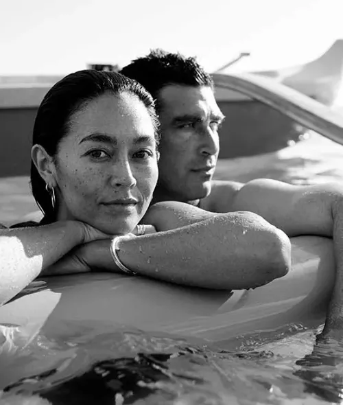 Anne MENKE c/o KRISTINA KORB photographs ceramist Tamiko Claire for VIVA AGUA c/o COSTA BRAZIL by fashion designer and founder Francisco Costa