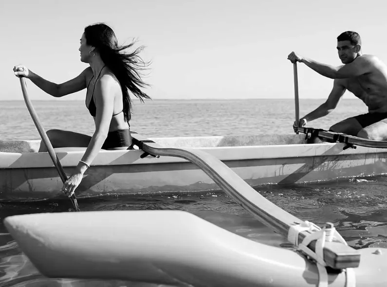 Anne MENKE c/o KRISTINA KORB photographs ceramist Tamiko Claire for VIVA AGUA c/o COSTA BRAZIL by fashion designer and founder Francisco Costa