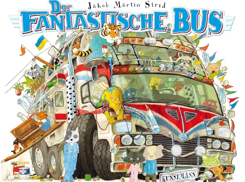 'Der fantastische Bus' - Eine illustrierte Reise in Jakob Martin Strids Universum, wo Fantasie und Kunst verschmelzen