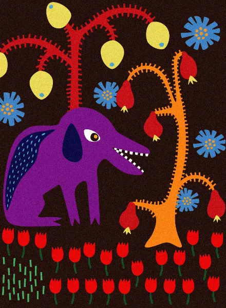 Edholm Ullenius c/o AGENT MOLLY & CO create new colorful creatures – half wolf, half garden gnome
