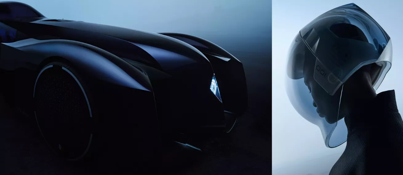 RENAULT FILANTE campaign by Anna & Jacques - automotive and fashion retouching with AI-enhanced landscapes by the creative team at RECOM PARIS