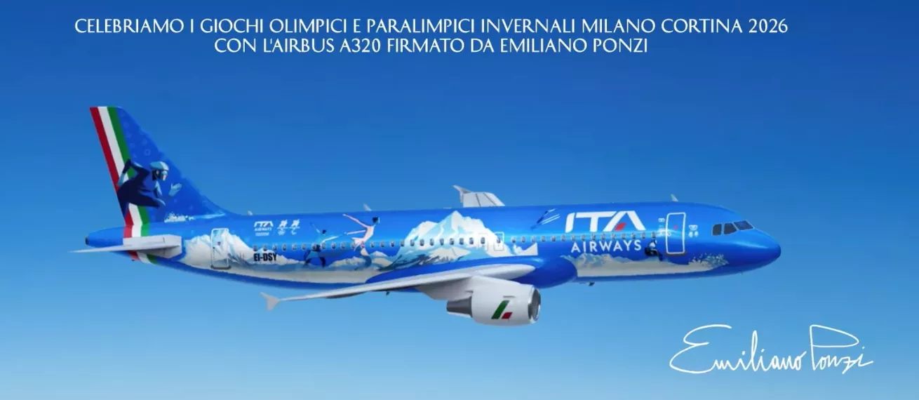 ITA Airways x Milano Cortina 2026: Emiliano Ponzi designs Olympic special livery
