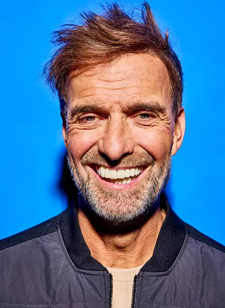 Norman Konrad portrays Head of Global Soccer Red Bull Jürgen Klopp for the cover of The Red Bulletin