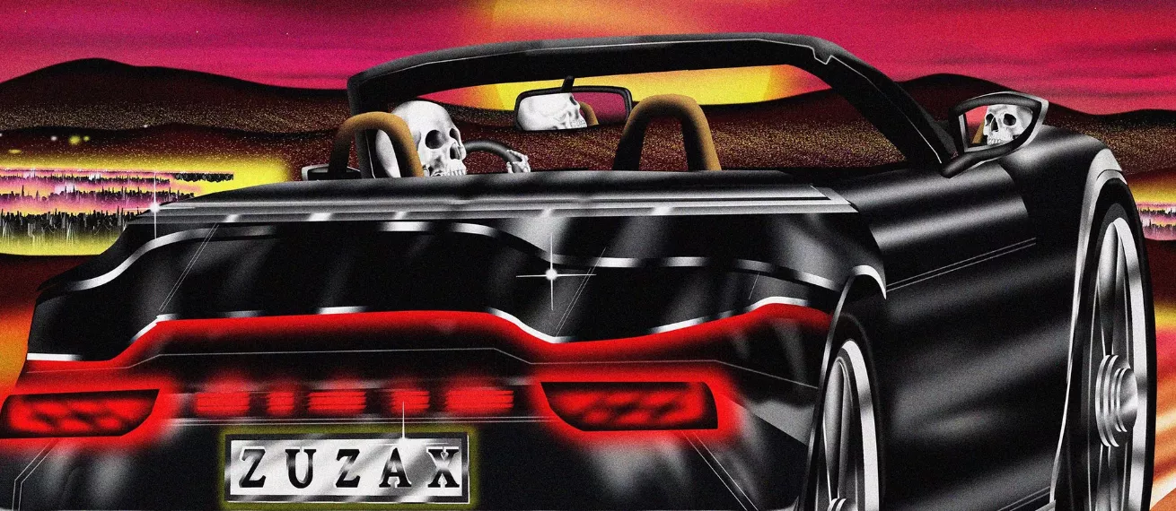 Luca Schenardi illustrated the Zuzax album cover for Damaged Bug