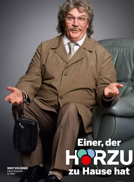 'Someone who has HÖRZU at home' - Det Kempke once again photographs the campaign for the popular TV magazine Hörzu
