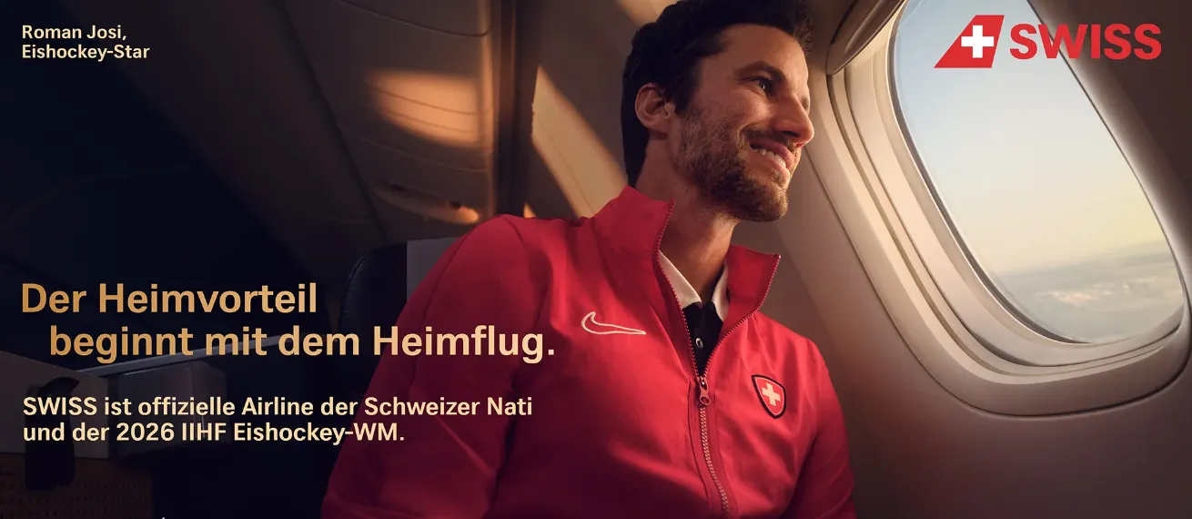 A campaign about home, belonging and coming home - ANNTHEO photographed Swiss NHL stars for SWISS on the occasion of the Ice Hockey World Championship '26
