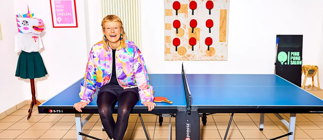 Photographer Norman Konrad was a guest at Katja Thiede's Ping-Pong Salon for Chrismon magazine
