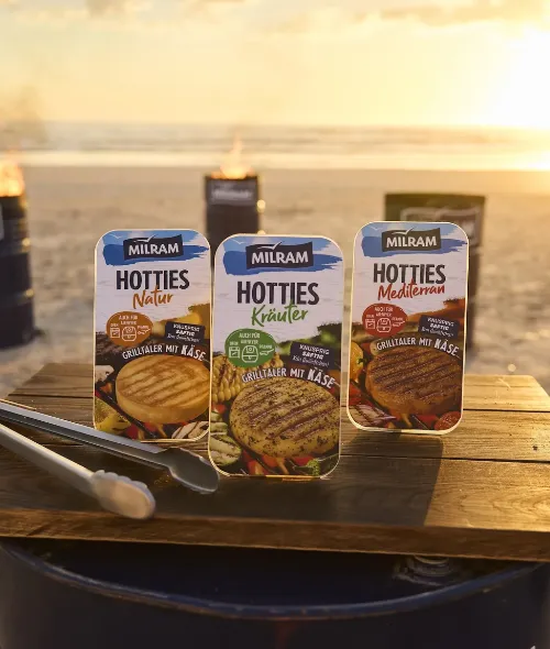 Milram Hotties for your grill - Food stylist Nadine Page on set for the new Milram TV commercial