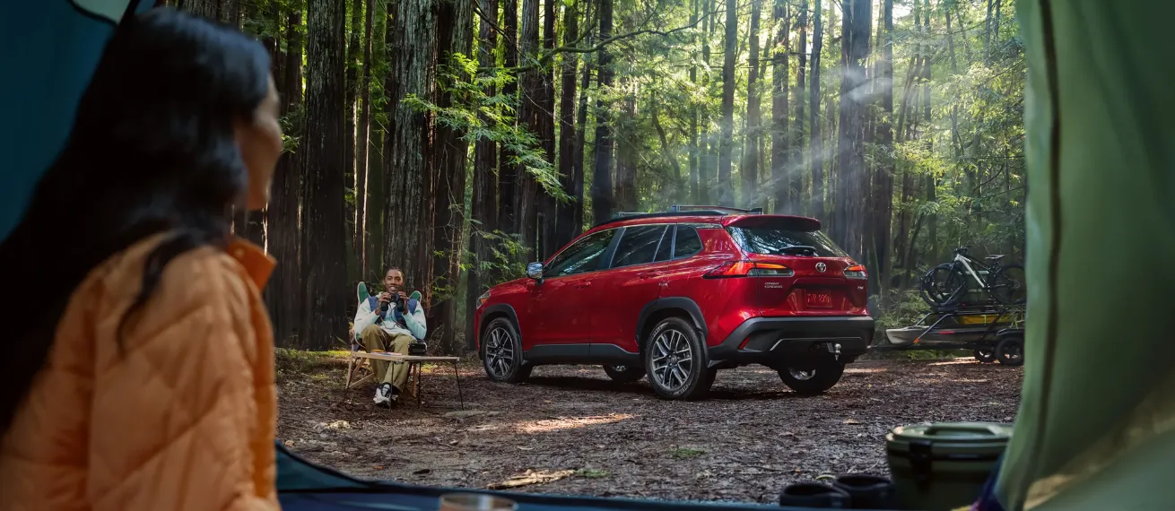 TOYOTA NORTH AMERICA: Dejan & Per photograph the Corolla Cross between forest light and flying water