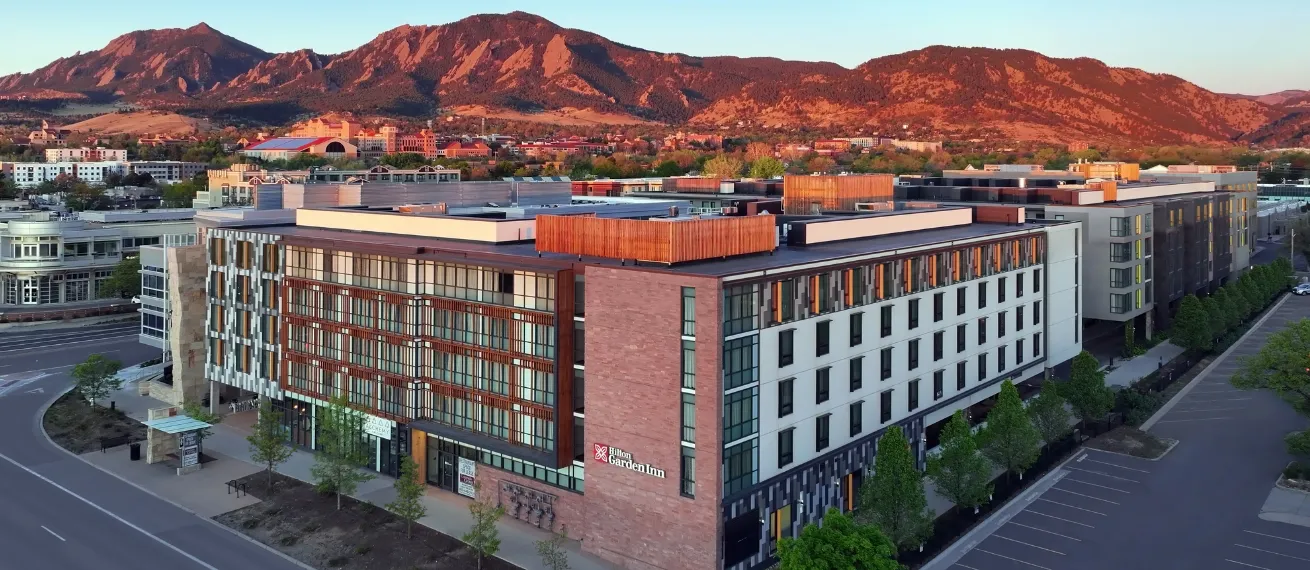 Aerials for the Hilton Garden Inn Hotel, Denver - by photographer Chad Chisholm