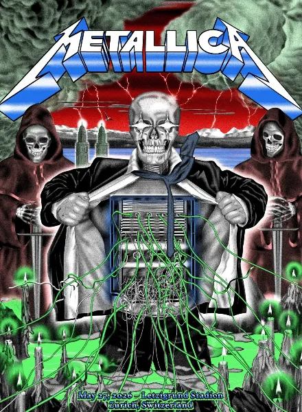 METALLICA Tour Poster & T-Shirt Design by Luca Schenardi