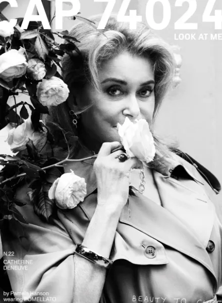 Pamela Hanson photographed French screen legend Catherine Deneuve for CAP 74024 magazine
