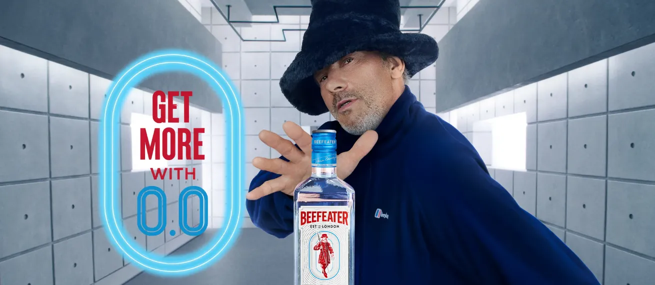 'Get More with 0.0' - Beefeater celebrates 30 years of "Virtual Insanity" by the British band Jamiroquai; the print campaign was post-produced by RETOUCHED-STUDIOS