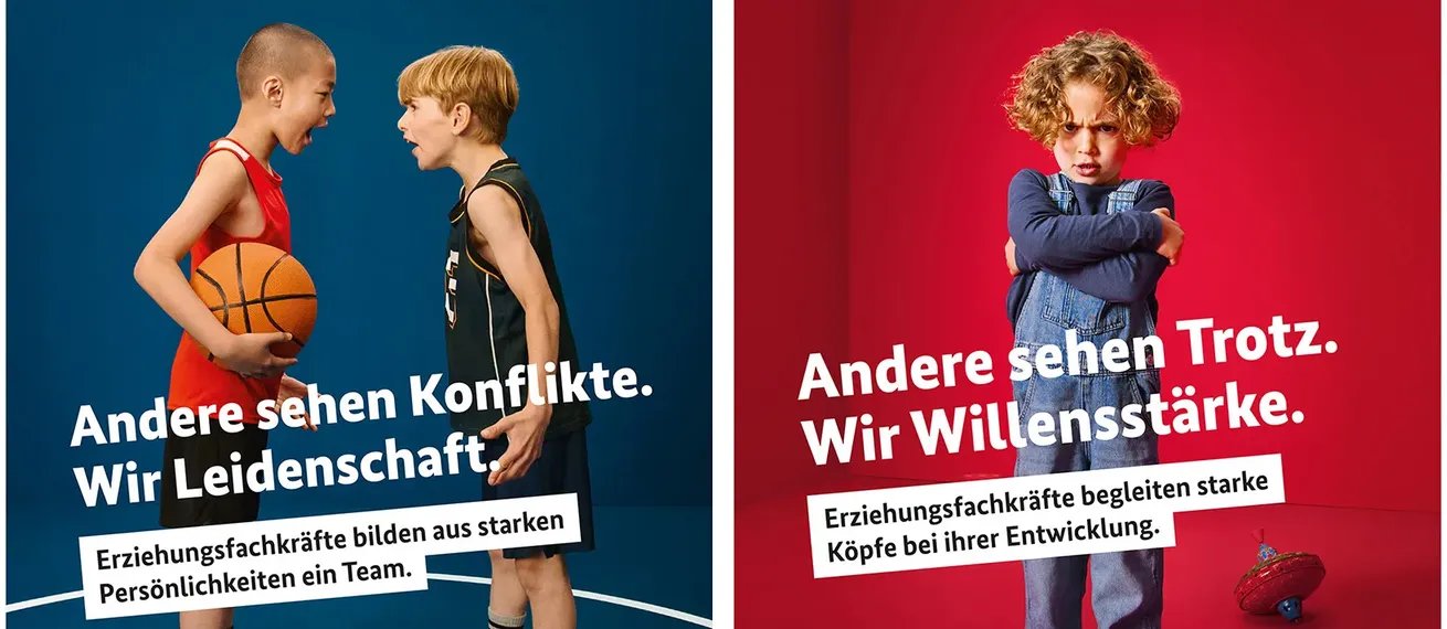 "We See More" – Miriam Lindthaler photographed the campaign focusing on careers in child education and care for the Federal Ministry for Education, Women, Senior Citizens and Youth