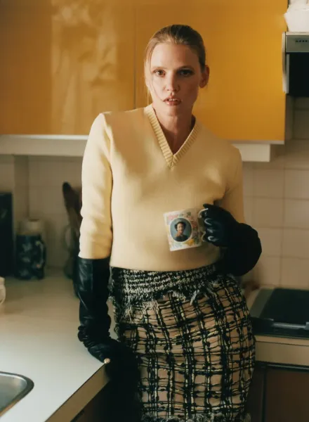 James Harvey-Kelly photographed Lara Stone for the cover story of the September 26 issue of The Sunday Times Style