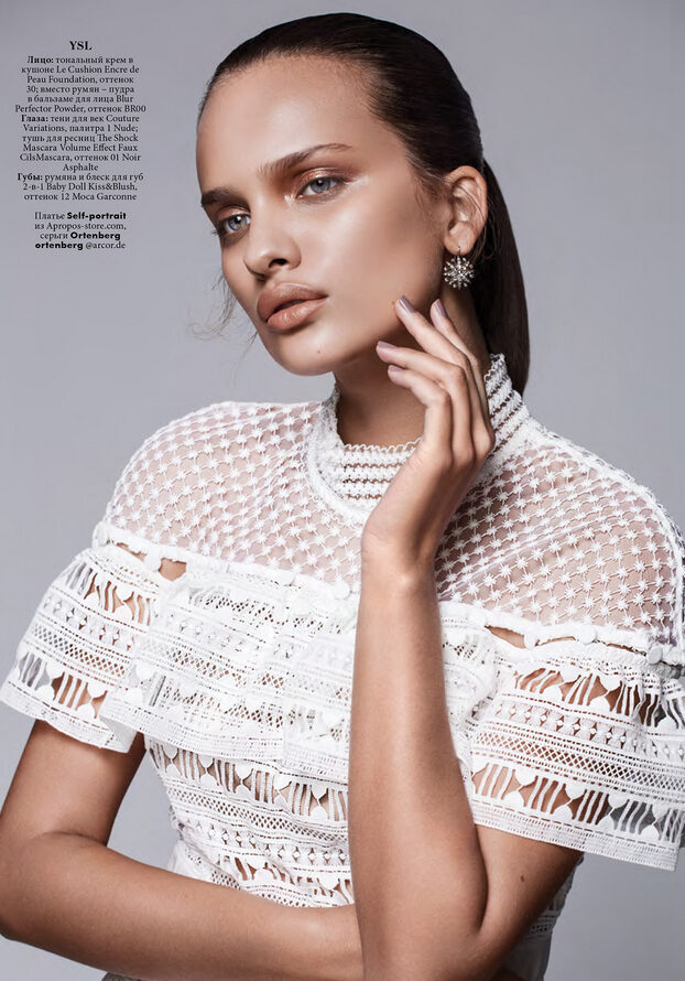 Brilliant model TAYNARA c/o LOUISA MODELS in Greek L'OFFICIEL; we have three photos by Alex Schier for you on GoSee