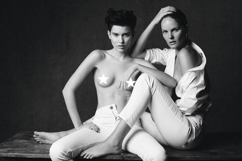 45 Jahre ELLUS! Die Jubiläumskampagne der Mode aus Sao Paulo featuring Fernanda BEUKER und Marcelle BITTAR, beide c/o LOUISA MODELS, Foto Nicole Heininger
