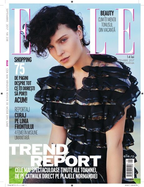'Trend Report' und 'Temple du Lac' – zwei High-End-Coverstrecken für die ELLE Romania mit Hair &amp; Make-up vom Feinsten von <b>Thomas LORENZ c/o LES ARTISTS BY JOSEF STOCKINGER</b>, Fotos Dan Beleiu