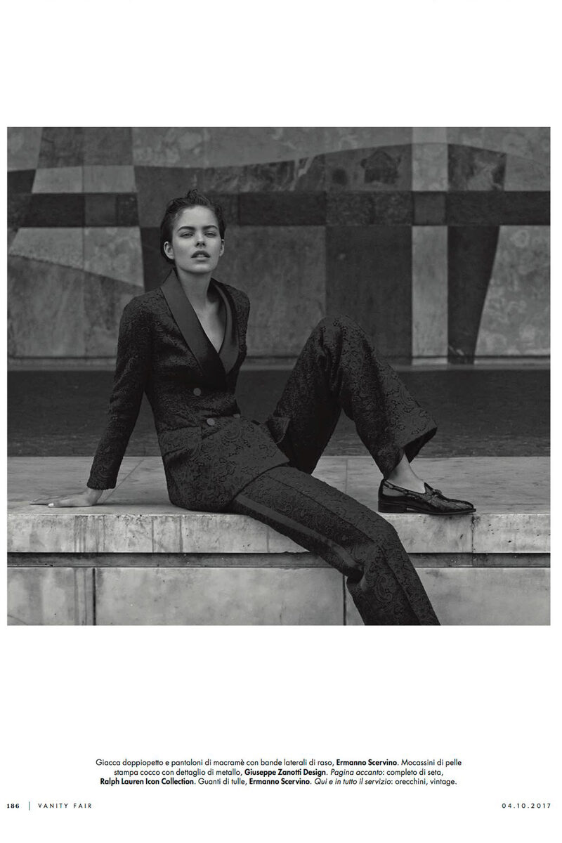 'Please, Smoke' – the spread about women smoking in VANITY FAIR Italy with EAST WEST model Alexandra HOCHGUERTEL, photos by Federico de Angelis