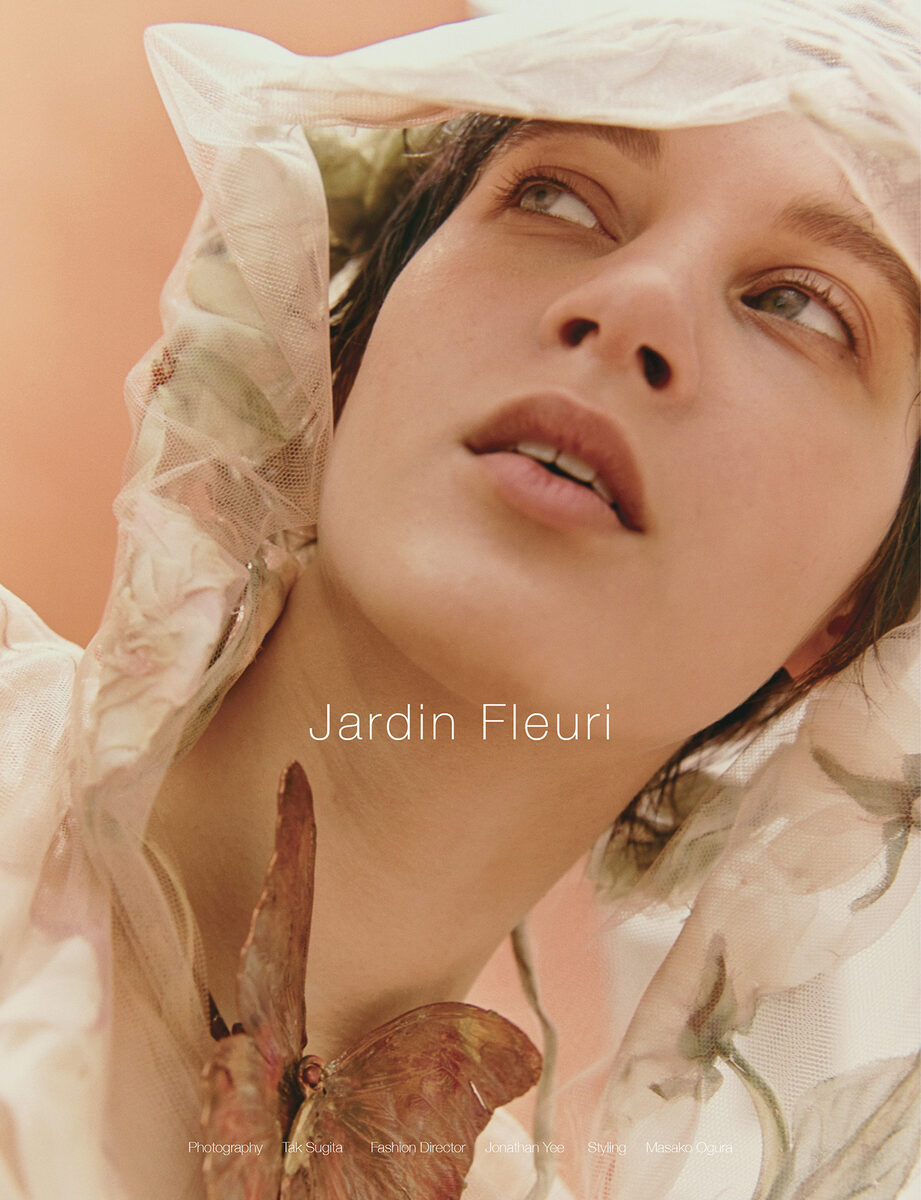 'Jardin Fleuri' – the 'Dior Haute Couture Special' in MANIFESTO magazine with Nastya SUMMER c/o LOUISA MODELS in a main role, photos by Tak Sugita