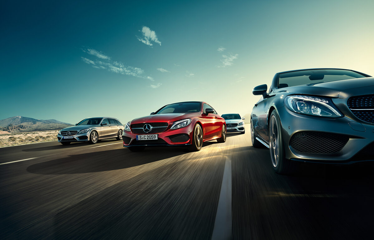 Frithjof Ohm + Pretzsch photograph the new Mercedes C-Class Edition C in Andalusia and on the Teide plateau in Tenerife for antoni, Berlin
