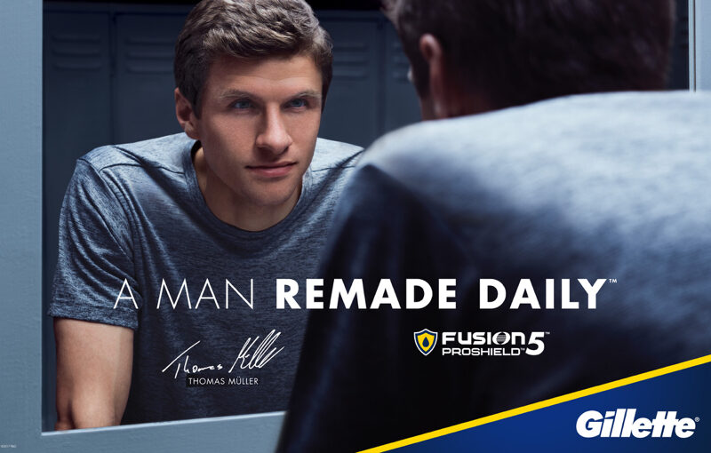 Ready for every day. GILLETTE ad with testimonial Thomas Müller and grooming by Anja El Sawaf c/o les ARTISTS by Josef Stockinger (photos: Leopold Fiala)