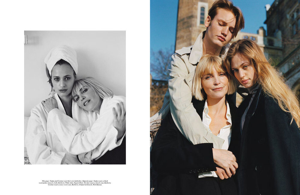 <b>Nadja &amp; Cosima Auermann, both c/o VIVA MODELS Berlin</b>, in the spread 'The Model Mothers', photographed for SELF SERVICE magazine in Spring/Summer 2018 by Sean Thomas