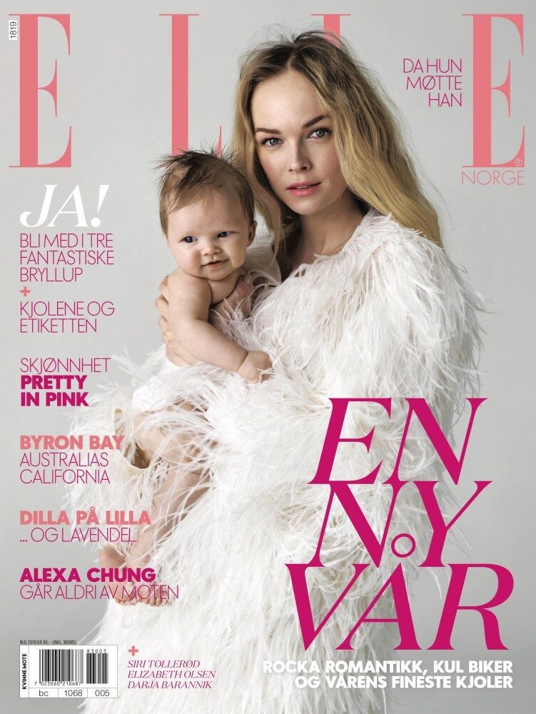 En ny vår... <b>ASA TALLGARD</b> photographs top model Siri Tollerod and her daughter Louise for the title story in ELLE Norway May, 2018
