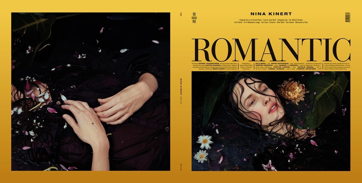 'Romantic' - the album cover for Stockholm singer NINA KINERT, with artwork photographed by <b>Andreas FRIENHOLT c/o LUNDLUND</b>