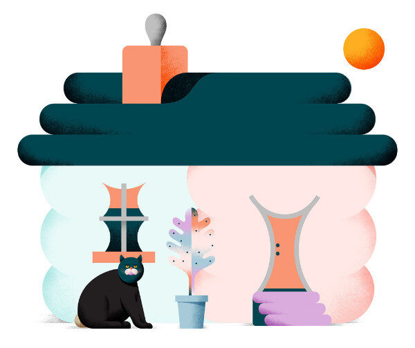 Corporate look full of imagination for TINK on commission for Kurppa Hosk & illustrations in CAFÉ magazine by Martin NICOLAUSSON c/o AGENT MOLLY & CO