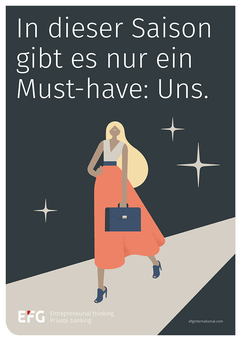 Eine Illustration für die EFG International Bank von YEHTEH c/o VISUALEYES ARTISTS