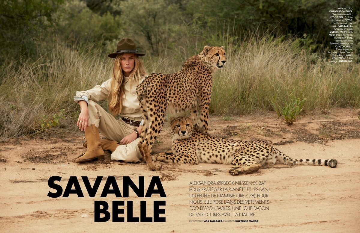 <b>Asa Tallgard</b> fotografiert wildromantisches 'Savana Bell' Editorial mit Model und Namibia-Aktivistin ALEKSANDRA ORBACK NILSEN für ELLE FRANCE