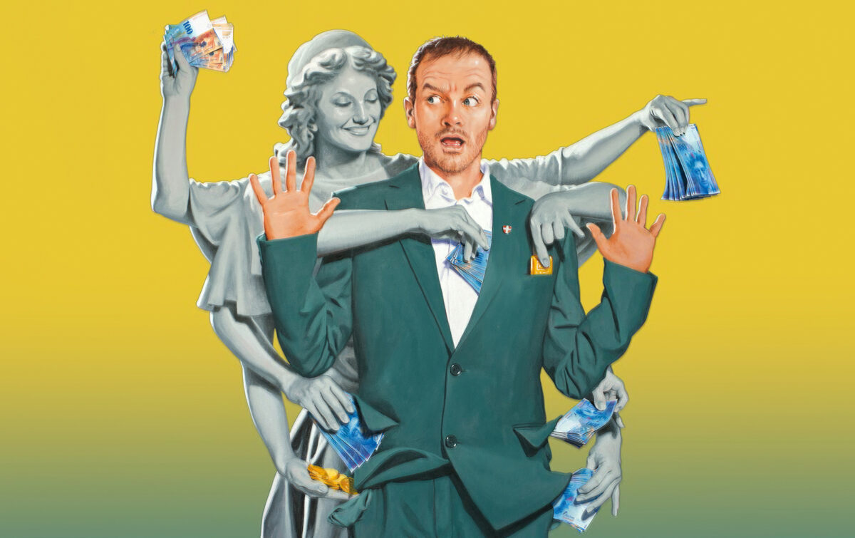 'Taxes and Fees' in WELTWOCHE illustrated by <b>Alfons KIEFER c/o ART ACT</b>
