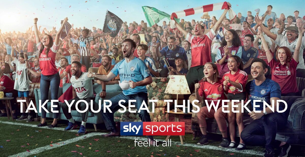 'Take your seat this weekend' and feel it all - the SKY Sports campaign motif by Finlay MACKAY c/o MAKING PICTURES takes you directly to the edge of the action!