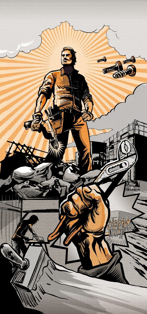 The HORNBACH hero ad motif for print & POS all retro-style – illustrated by Christian Eckert c/o ART ACT