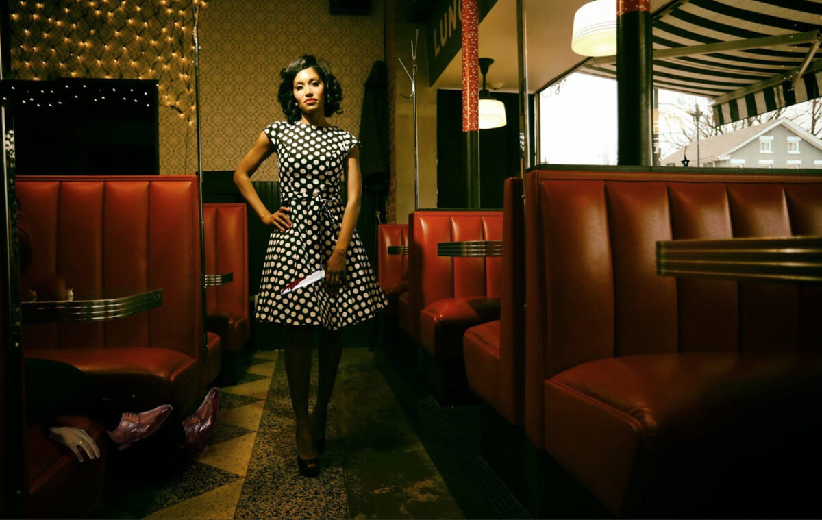 <b>Tina KROHN c/o ANDREA HEBERGER</b> made great cinematic portraits of famous American film critic Agens Moss at Slim's Diner in Washington DC - zwei Motive für Euch auf GoSee