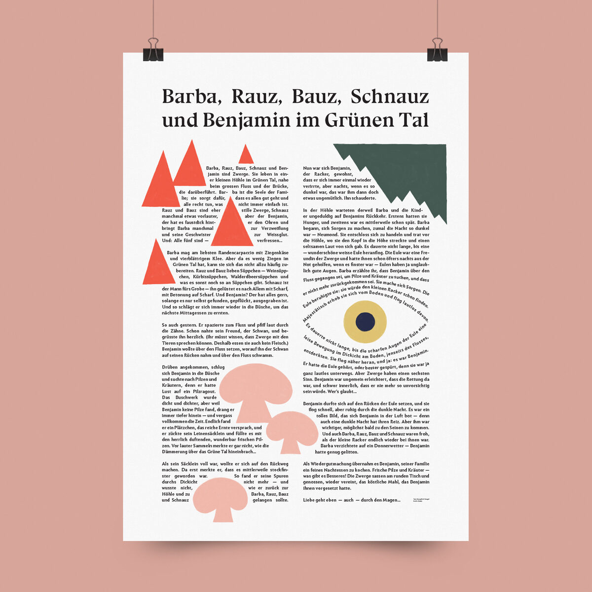 Poster Design für das RESTAURANT ZUM GRÜNEN TAL in Zürich und für CAMPARI - das Artwork von YEHTEH c/o VISUALEYES ARTISTS
