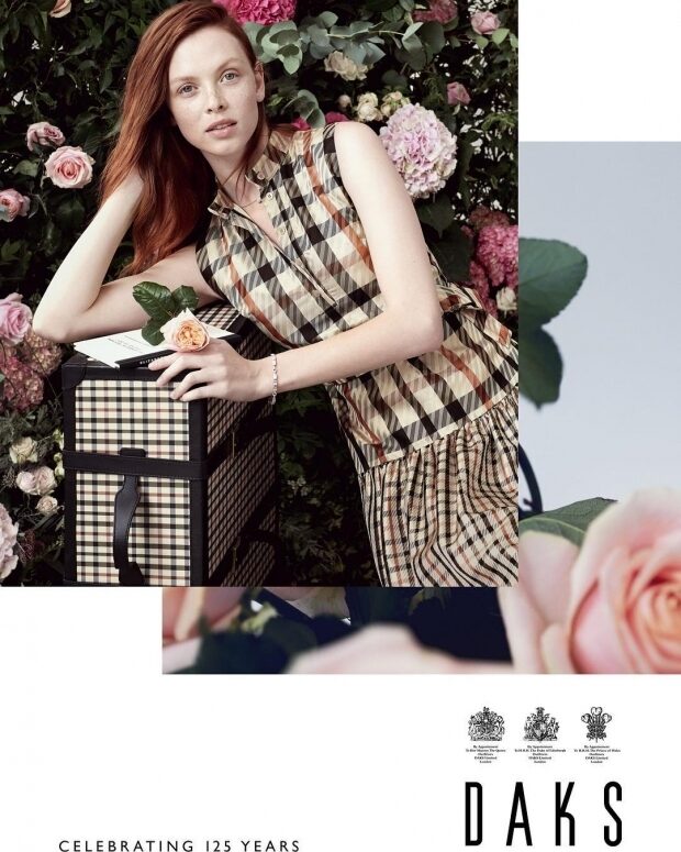 125 years - traditional British label DAKS est. 1897 relies for its S/S 2019 campaign on the timeless beauty of model Dani WITT c/o VIVA MODELS Berlin