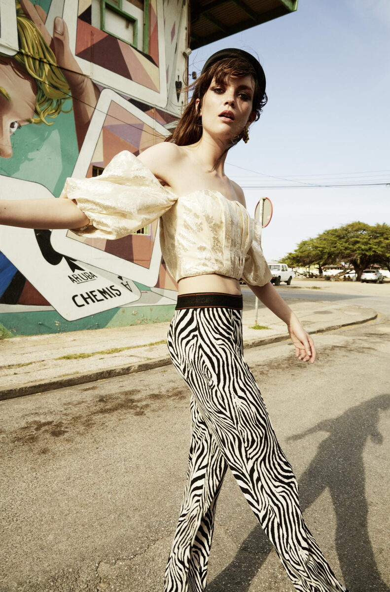 'Flamingo Love' - fashion editorial for Grazia magazine, staged by Tina LUTHER c/o BIRGIT STÖVER ARTISTS on the Caribbean island of Aruba off the coast of Venezuela