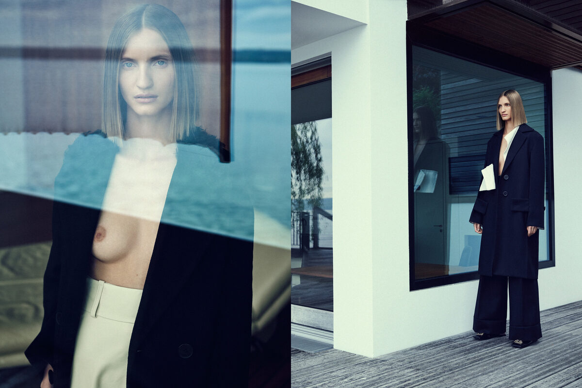 Oversized shapes, layering, strong shoulders and a lot of check – <b>MAX VON TREU</b> photographs model Merle Gerhardy for VOGUE UKRAINE