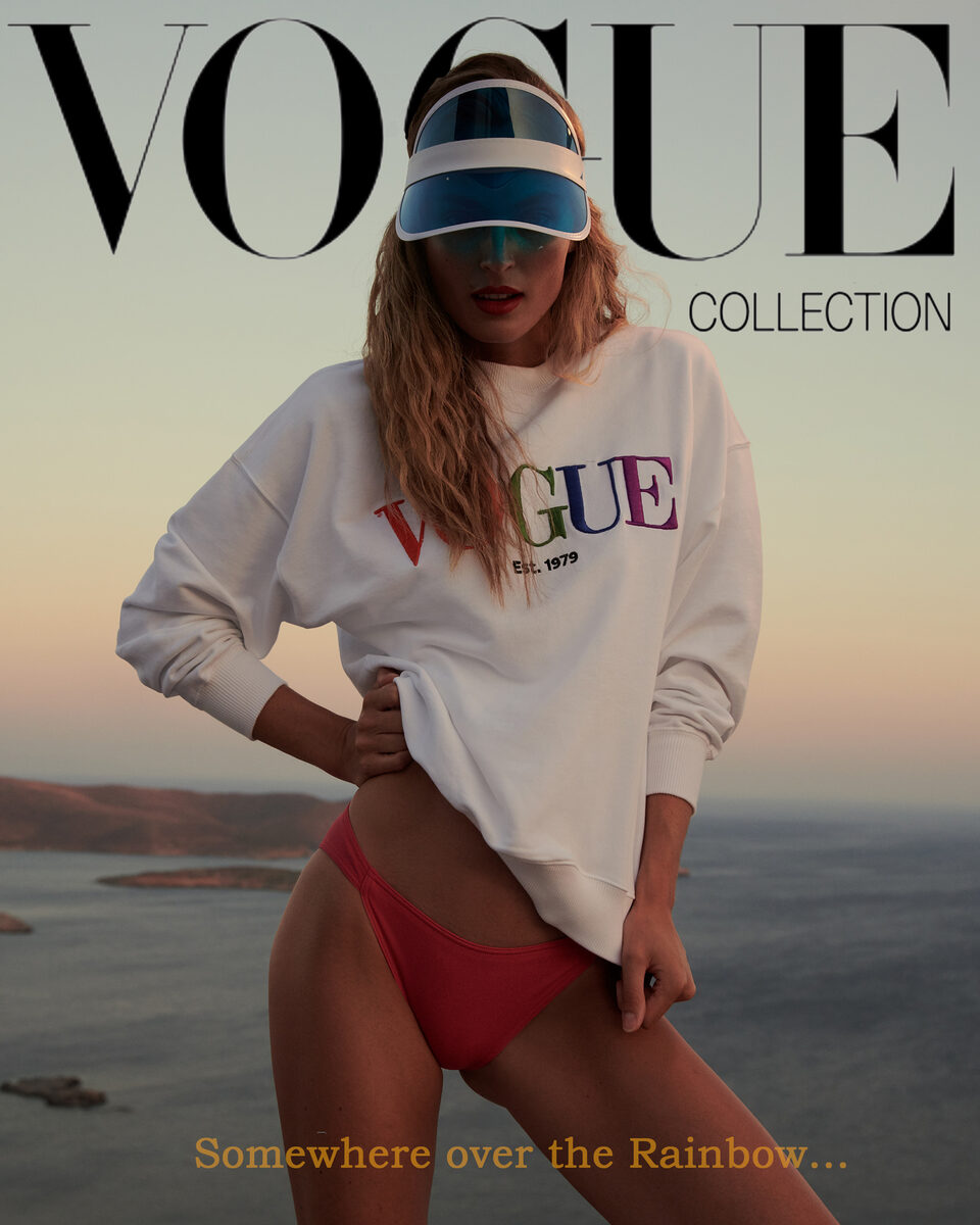 'Somewhere over the rainbow...' - <b>Andreas Ortner</b> fotografierte Model Ymre Stiekema für Vogue Collection in Griechenland, Hair &amp; Makeup Georgios Tsiogkas, Styling Lynn Schmidt