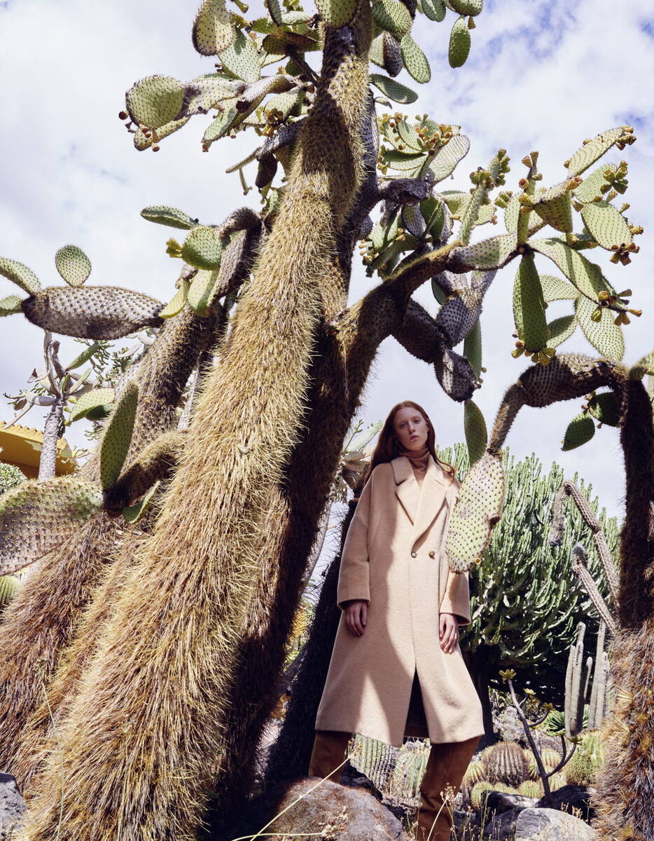 Tina LUTHER c/o BIRGIT STÖVER ARTISTS photographs a fashion editorial in a cactus garden for GRAZIA magazine, styling by Nino Cerone