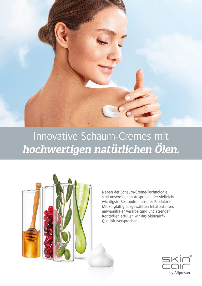 Breathable care products for a gentle touch – ANNA TARRIN photographs skincare motifs for Skincair by ALLPRESAN