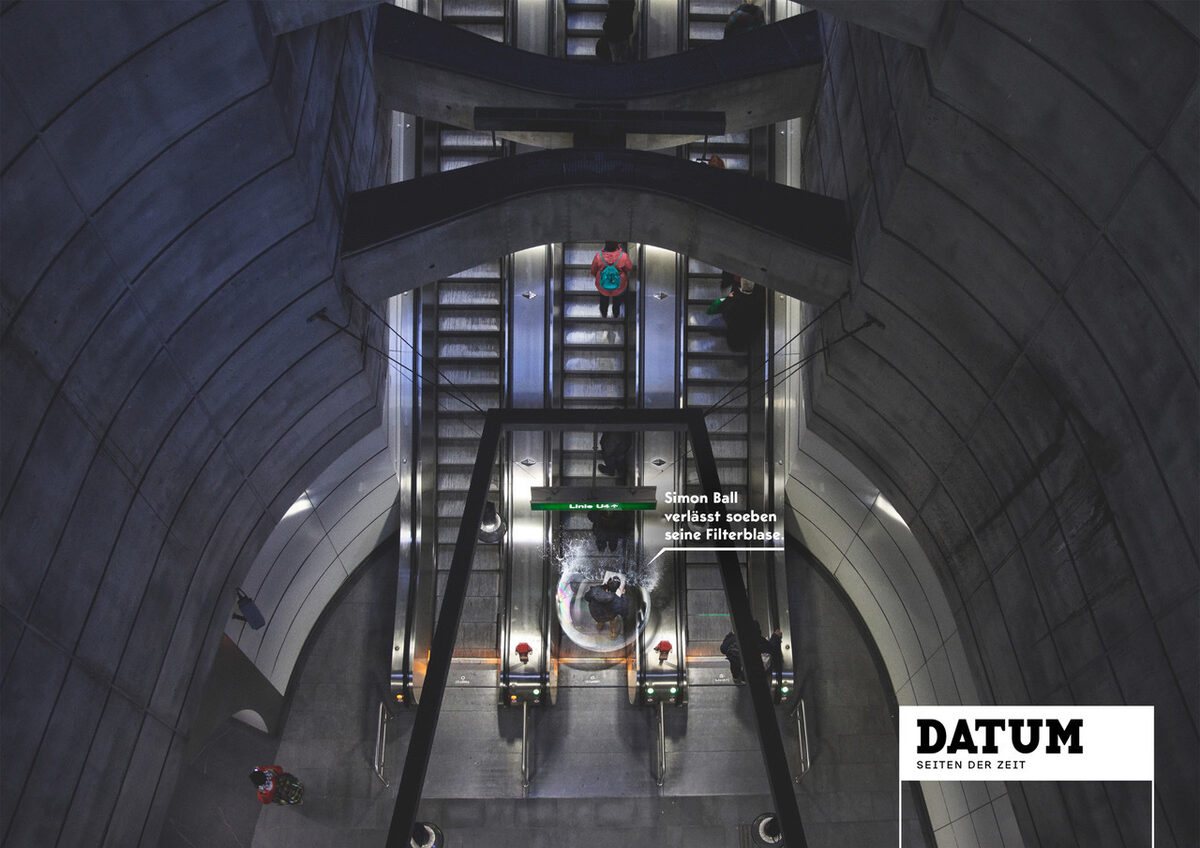 ‘Filter Bubble’ campaign for Austrian DATUM MAGAZINE by Oliver GAST c/o KRISTINA KORB