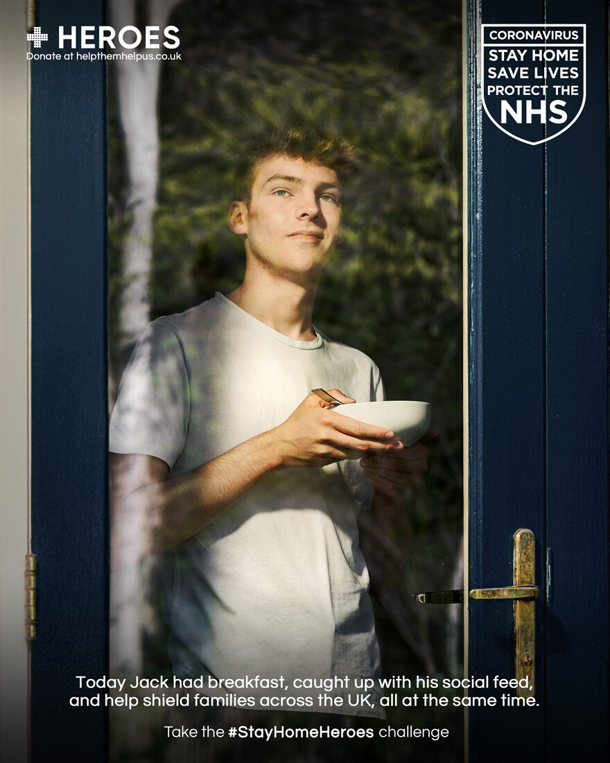 ‘Stay Home, Save Lives, Protect the NHS’ – Alex TELFER c/o SEVERIN WENDELER photographs the #stayhomeHEROES campaign for the NHS, aka the National Health Service in Great Britain and Northern Ireland