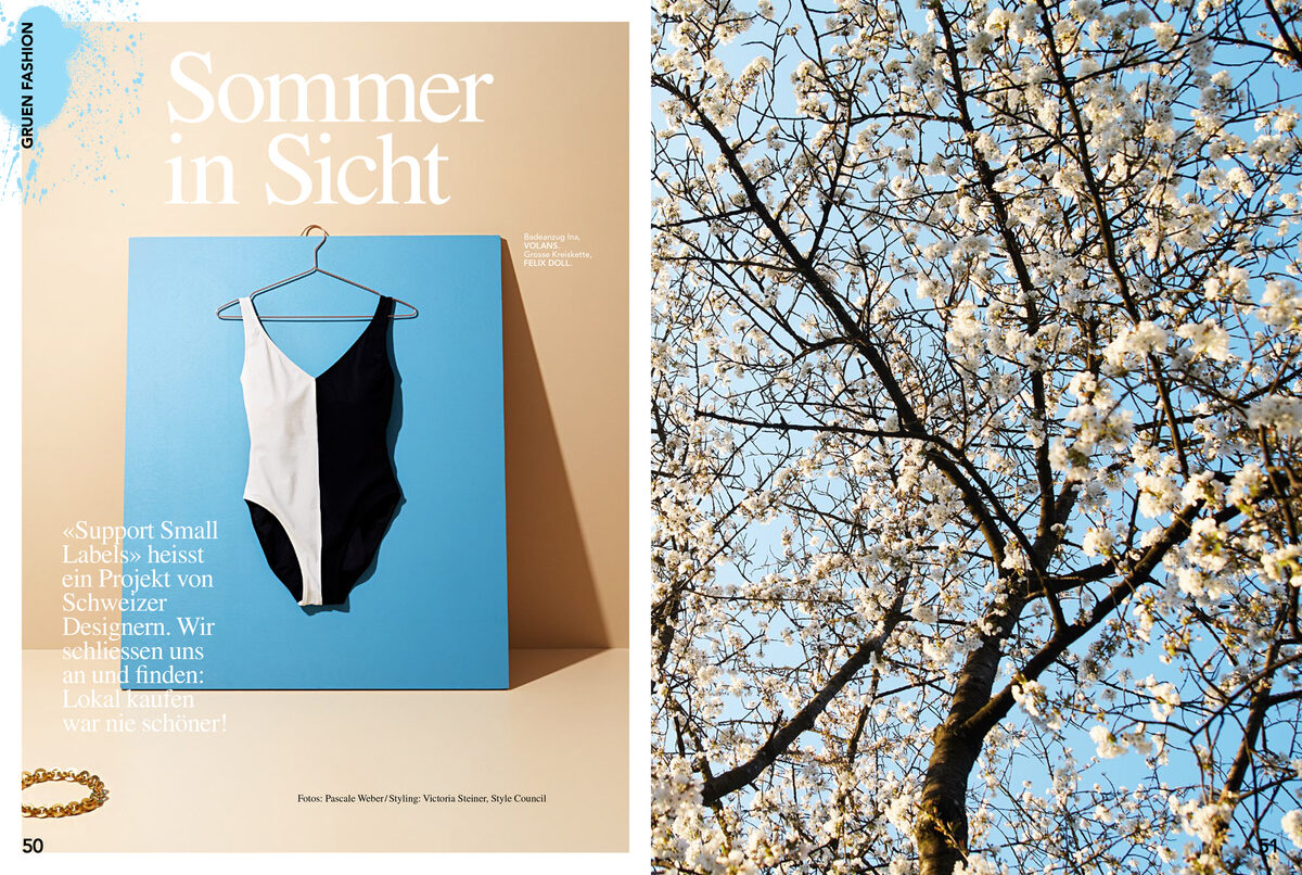 ‘Summer in Sight’ – Swiss photographer <b>PASCALE WEBER </b> shoots ‘Support Small Labels’ for the magazine SI GRUEN