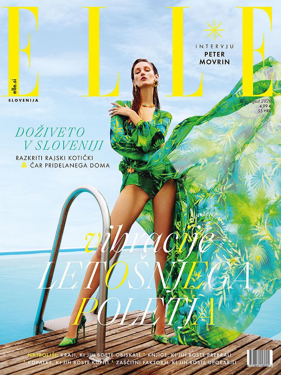 Franzi Mueller in the cover spread for ELLE SLOVENIJA with beauty support from Melanie Schoene c/o NINA KLEIN