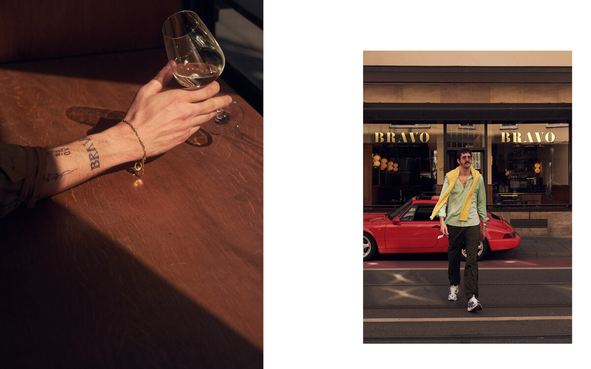 ‘A crisis – but make it fashion’ – <b>MAX VON TREU</b> photographs men’s fashion for VOGUE UA MAN in Munich’s hip Bravo Bar