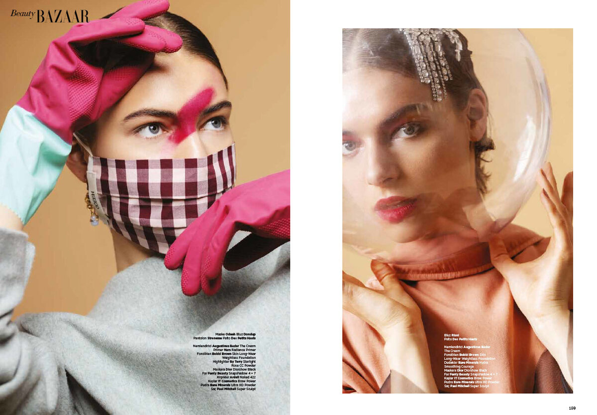 'Güvende ve güzel' - Sicher und schön fotografierte Silke Schlotz für die HARPER'S BAZAAR Türkei mit Hair &amp; Makeup-Support von <b>Suzanna SANTALAB c/o BIGOUDI</b>