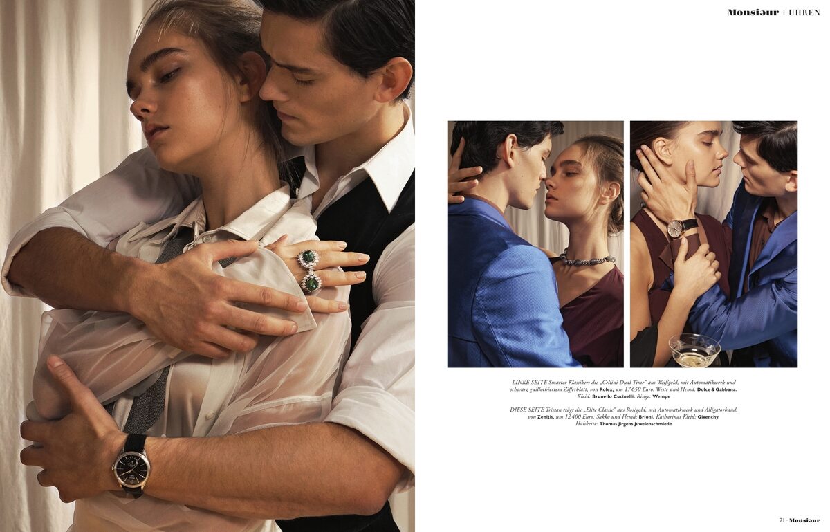 LES ARTISTS BY JOSEF STOCKINGER : Pro ballet dancer Katharina Nikelski and Tristan Ridel for MONSIEUR Germany, Léa Seydoux on the cover of VOGUE Paris, REVUE mag, VOGUE Russia, FINANCIAL TIMES, CLUB OF GENTS, … and new entry stylist Thomas Sheldon